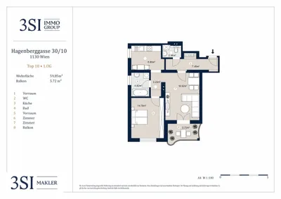 2-Zimmer-Wohnung kaufen in Wien – 59,85 m², € 449.000 – Bild 10 von 10