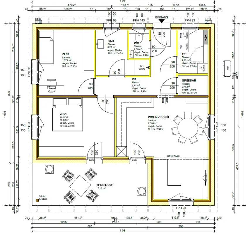 AKTIONSHAUS Bungalow 80 m² - außen komplett fertig ab € 139.999, -! - Ansicht 3