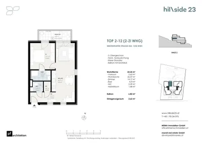 2-Zimmer-Wohnung kaufen in Wien – 54,25 m², € 374.500 – Bild 1 von 15
