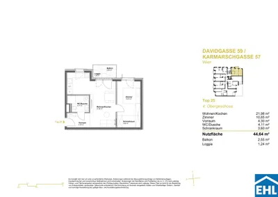 2-Zimmer-Wohnung kaufen in Wien – 44,64 m², € 293.900 – Bild 5 von 5