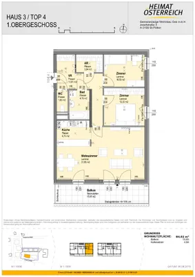 3-Zimmer-Wohnung mieten in Korneuburg – 84,02 m², € 1.108 – Bild 21 von 21
