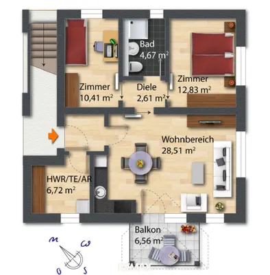3-Zimmer-Wohnung kaufen in Voitsberg – 68,83 m², € 249.000 – Bild 11 von 11