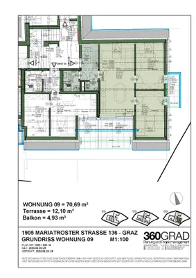 3-Zimmer-Wohnung mieten in Graz – 70,25 m², € 1.410 – Bild 3 von 3