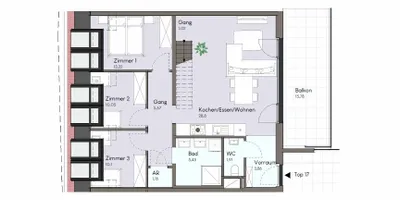 4-Zimmer-Wohnung kaufen in Baden – 81,25 m², € 599.000 – Bild 5 von 7