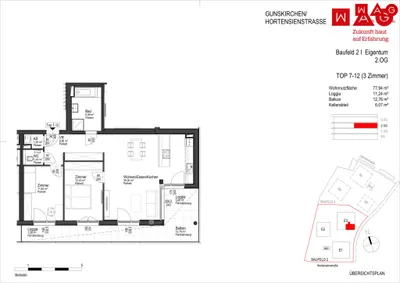 3-Zimmer-Wohnung kaufen in Wels-Land – 77,94 m², € 368.100 – Bild 5 von 6