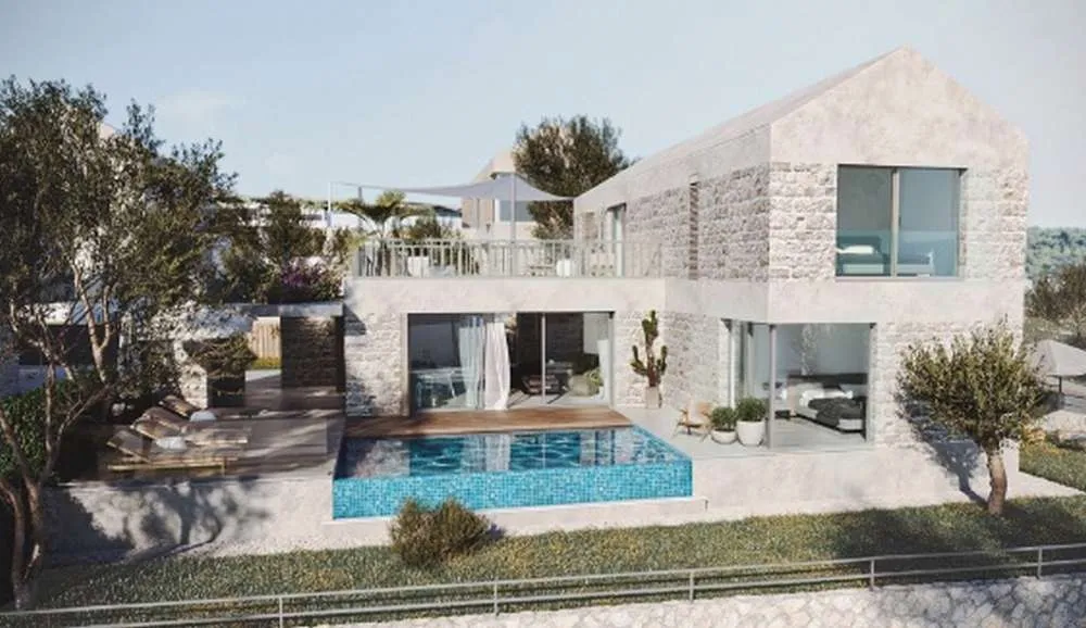 Mediterrane Neubau-Villa mit Infinity-Pool und Meerblick - Ansicht 2
