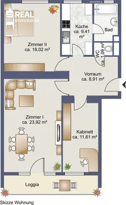 3-Zimmer-Wohnung kaufen in Wien – 82 m², € 298.000 – Bild 8 von 9