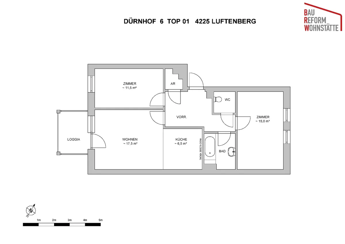 Schöne 3-Raum Wohnung in Luftenberg - Genossenschaftswohnung - Изглед 3