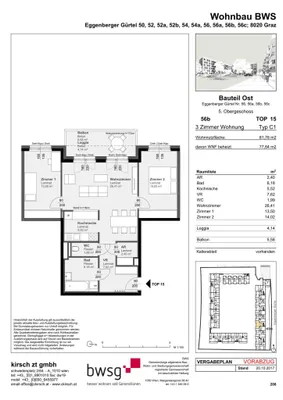 3-Zimmer-Wohnung mieten in Graz – 77,64 m², € 981 – Bild 16 von 17
