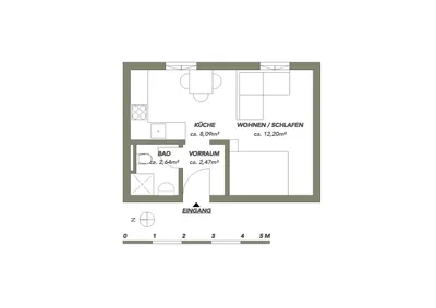 1-Zimmer-Wohnung mieten in Sankt Johann im Pongau – 25,4 m², € 600 – Bild 7 von 7