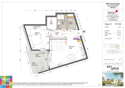 2-Zimmer-Wohnung kaufen in Wien – 53,93 m², € 285.000 – Bild 27 von 36