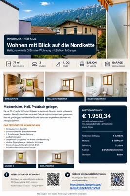 3-Zimmer-Wohnung mieten in Innsbruck – 77 m², € 1.950 – Bild 2 von 11