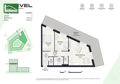 3-Zimmer-Wohnung mieten in Graz – 73,59 m², € 1.269 – Bild 22 von 22
