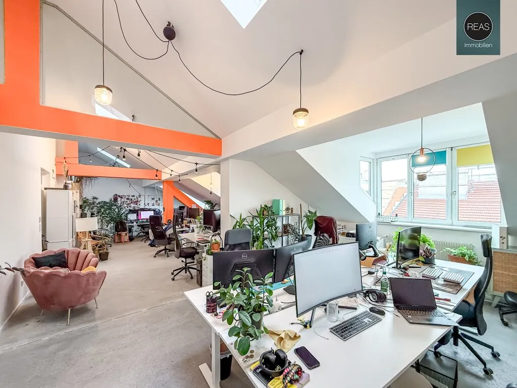 Stylisches Maisonette - Büro mit atemberaubender Dachterrasse nahe Naschmarkt! Garagen verfügbar! - Ansicht 2