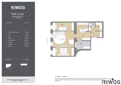 3-Zimmer-Wohnung kaufen in Wien – 73,97 m², € 273.000 – Bild 16 von 17