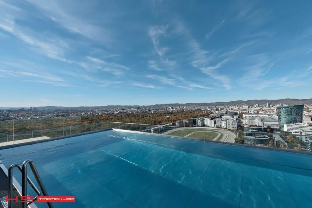 THE GREENVIEW TOWER - LUXURY LIVING auf 6* NIVEAU mit FULLSERVICE - GRANDIOSEM WEITBLICK - 30m² BALKON - 25. vorletzte ETAGE - INFINITYPOOL - WELLNESS - GARAGE - Ansicht 3