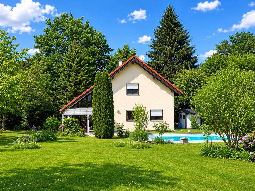 Familienidylle & Paradies in absoluter Ruhelage mit Pool, Wintergarten und Naturteich!, Fürstenfeld