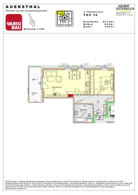 2-Zimmer-Wohnung mieten in Gänserndorf – 57,54 m², € 781 – Bild 6 von 6
