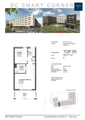 2-Zimmer-Wohnung mieten in Graz – 50 m², € 732 – Bild 11 von 11