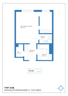 2-Zimmer-Wohnung kaufen in Wien – 41,63 m², € 211.000 – Bild 16 von 16