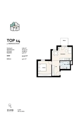 2-Zimmer-Wohnung kaufen in Wien – 42,4 m², € 280.000 – Bild 9 von 9