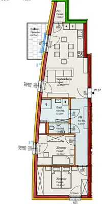 3-Zimmer-Wohnung kaufen in Mödling – 69,23 m², € 453.500 – Bild 2 von 2