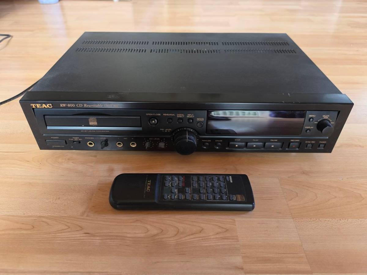 TEAC CDレコーダー　RW-800 TEAC RW-800 CD Rewritable Deck Very Good | eBay