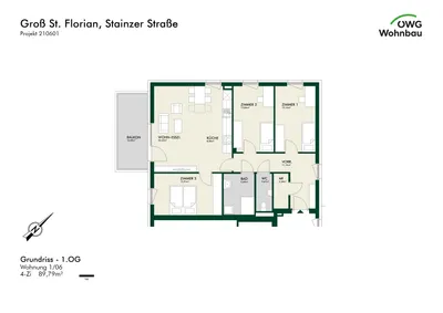 4-Zimmer-Wohnung mieten in Deutschlandsberg – 89,7 m², € 1.105 – Bild 16 von 16
