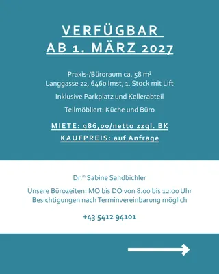 2-Zimmer-Gewerbeimmobilie mieten in Imst – 58 m², € 986 – Bild 3 von 11
