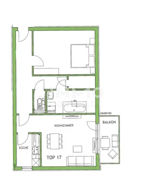 2-Zimmer-Wohnung mieten in Graz – 56,82 m², € 642 – Bild 13 von 13