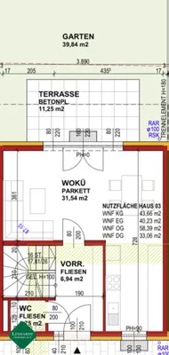 5-Zimmer-Haus mieten in Wien – 133 m², € 2.490 – Bild 3 von 6