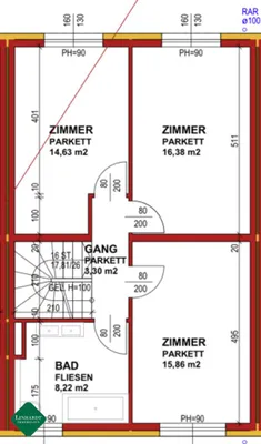 5-Zimmer-Haus mieten in Wien – 133 m², € 2.490 – Bild 4 von 6