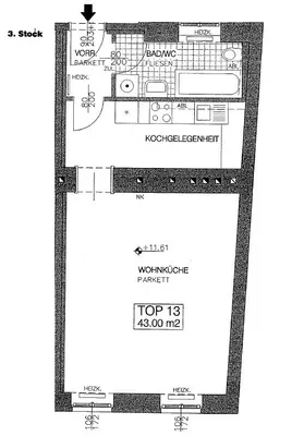 1-Zimmer-Wohnung kaufen in Wien – 43 m², € 315.000 – Bild 11 von 13