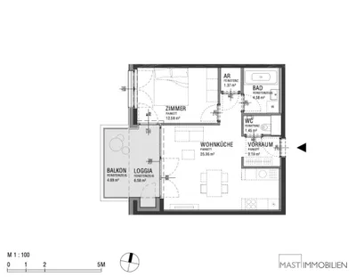 2-Zimmer-Wohnung kaufen in Wien – 55,11 m², € 355.000 – Bild 11 von 11
