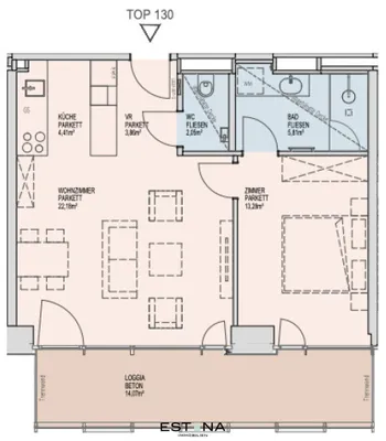 2-Zimmer-Wohnung mieten in Wien – 51,59 m², € 1.800 – Bild 17 von 17