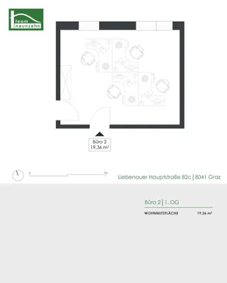 1-Zimmer-Gewerbeimmobilie mieten in Graz – 20 m², € 678 – Bild 6 von 6