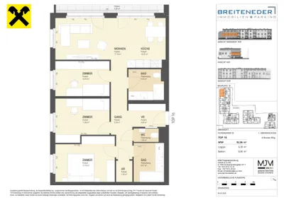4-Zimmer-Wohnung kaufen in Korneuburg – 92,86 m², € 622.600 – Bild 8 von 8
