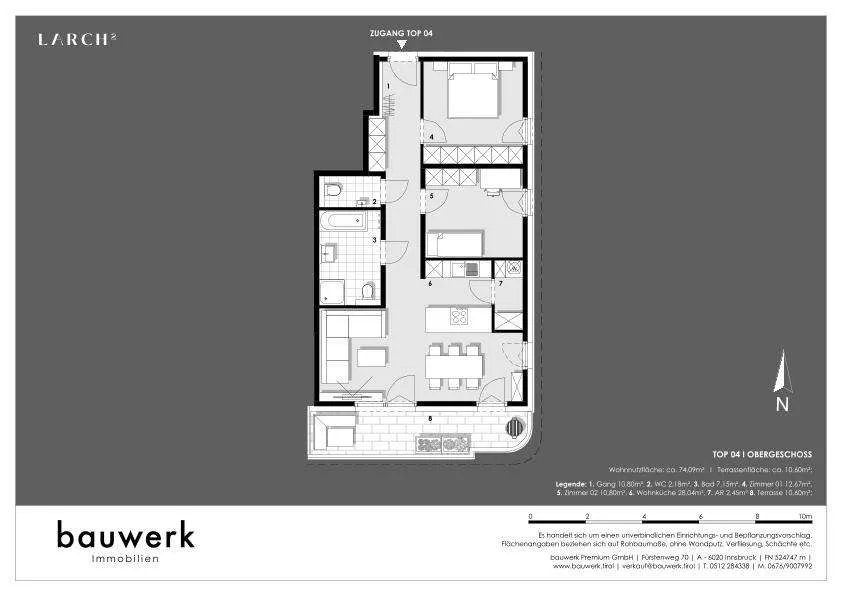 Inntalblick - Larch², 3-Zimmerwohnung - Ansicht 3