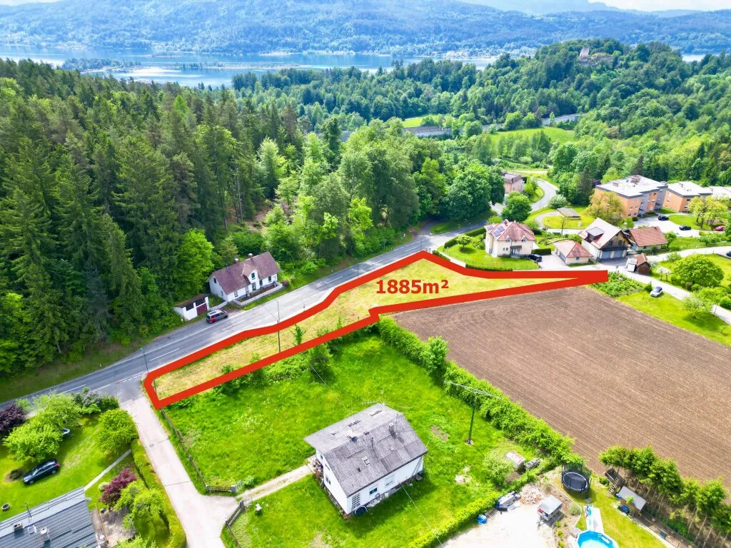 Traumgrundstück am Wörthersee - 1 885 m² Premium-Baufläche an der Moosburger Straße, Pörtschach - Widok 2