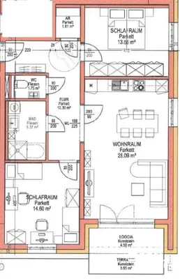 3-Zimmer-Wohnung kaufen in Braunau am Inn – 77,78 m², € 325.000 – Bild 3 von 17