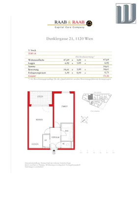 2-Zimmer-Wohnung mieten in Wien – 48 m², € 931 – Bild 25 von 25