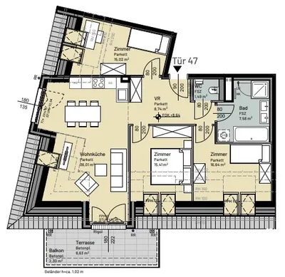 4-Zimmer-Wohnung mieten in Wien – 100,89 m², € 1.749 – Bild 14 von 15
