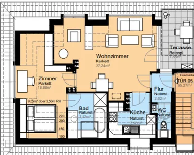 2-Zimmer-Wohnung mieten in Korneuburg – 65 m², € 1.072 – Bild 10 von 10