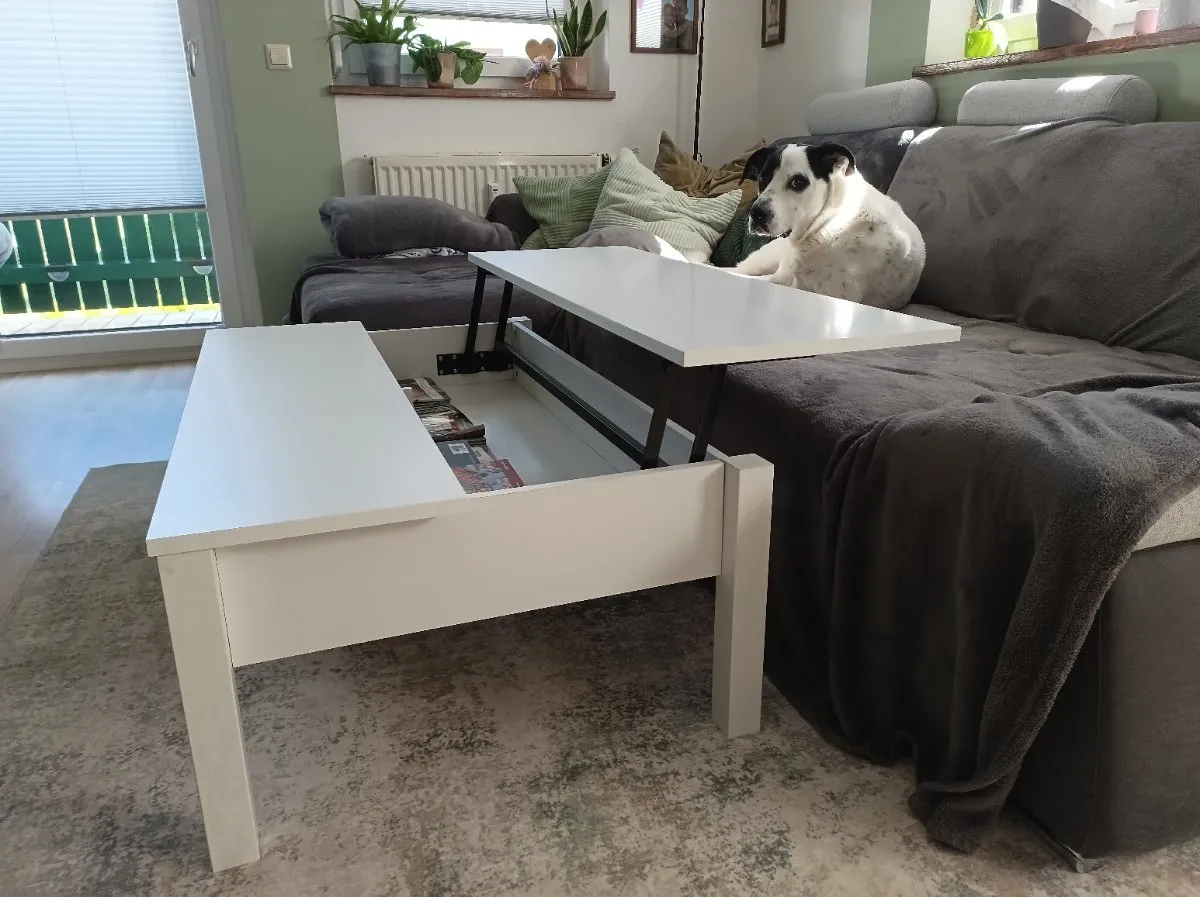 IKEA Couchtisch weiß höhenverstellbar mit Stauraum, € 50,- (5760 Saalfelden am Steinernen Meer)