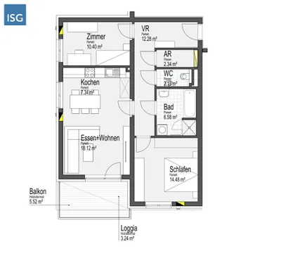 3-Zimmer-Wohnung mieten in Braunau am Inn – 76,98 m², € 949 – Bild 3 von 3
