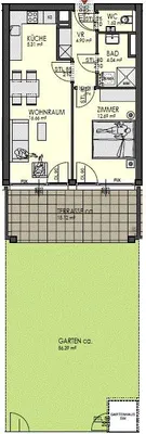 2-Zimmer-Wohnung mieten in Klagenfurt – 46 m², € 1.010 – Bild 13 von 13