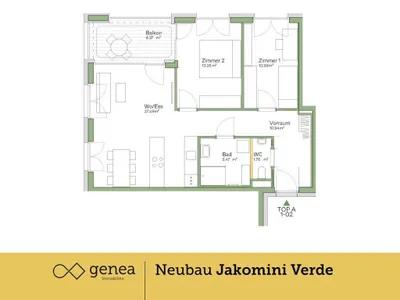 3-Zimmer-Wohnung kaufen in Graz – 69,7 m², € 327.000 – Bild 2 von 18