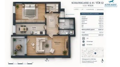 2-Zimmer-Wohnung mieten in Wien – 57,06 m², € 1.659 – Bild 15 von 15