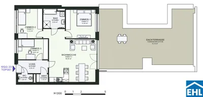 4-Zimmer-Wohnung mieten in Graz – 88,85 m², € 1.555 – Bild 6 von 6