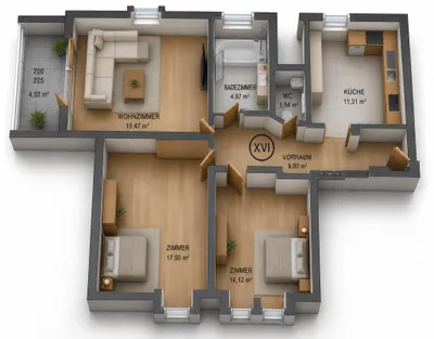 3-Zimmer-Wohnung kaufen in Graz – 80,75 m², € 149.000 – Bild 8 von 9